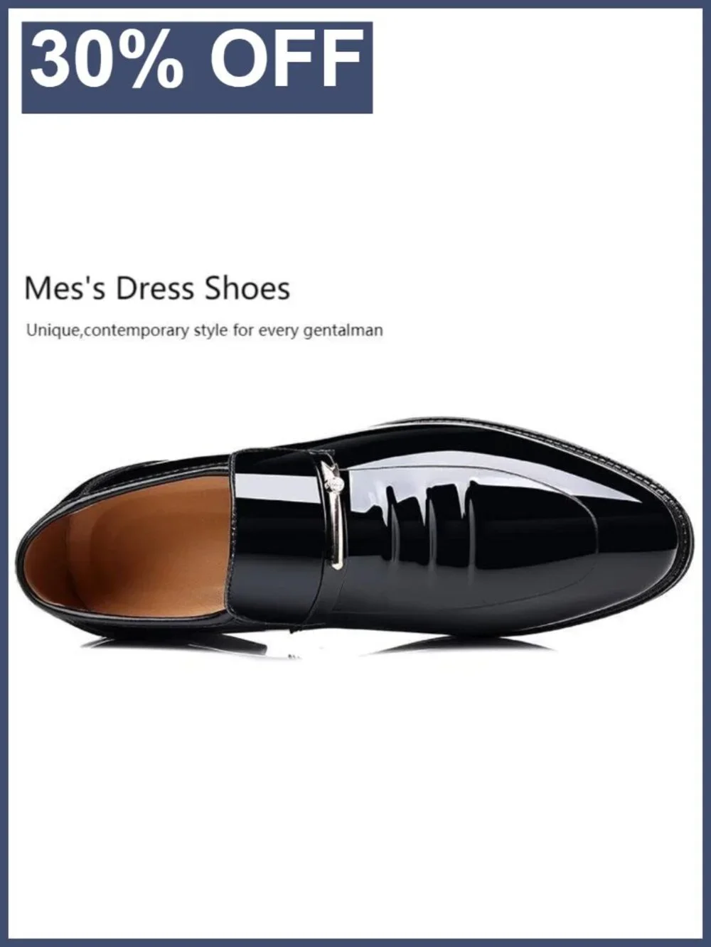 Faux Patent Leather Oxford Dress Shoes Men's Formal Derby Lace-up